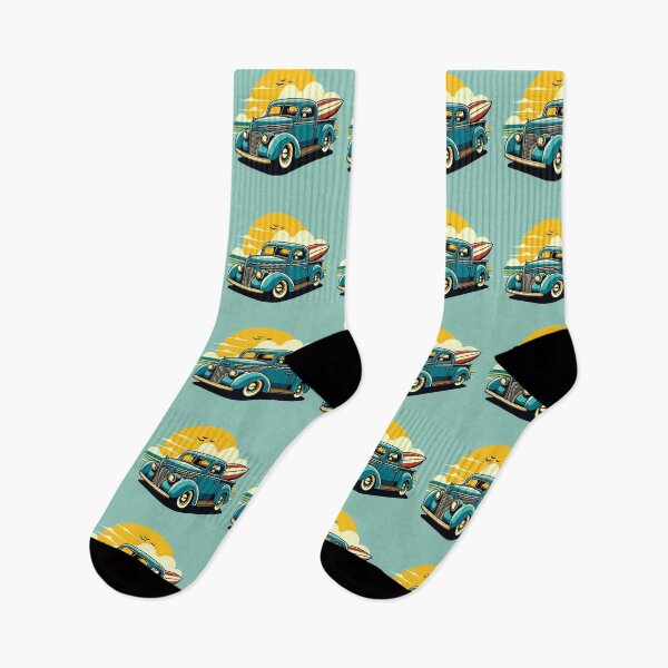 Item preview, Classic Car with Surfboard Pop Art Style designed and sold by artofuniverse.