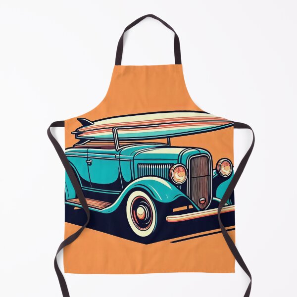Item preview, Classic Car with Surfboard Pop Art Style designed and sold by artofuniverse.