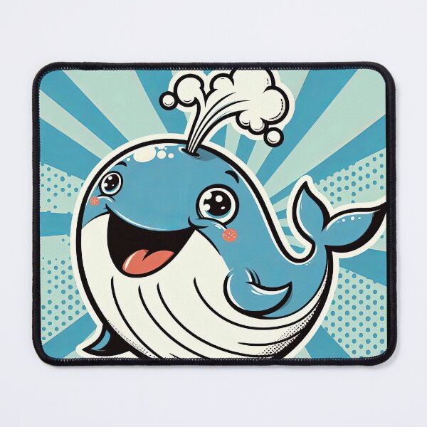 Item preview, Cheerful Whale Pop Art Style designed and sold by artofuniverse.