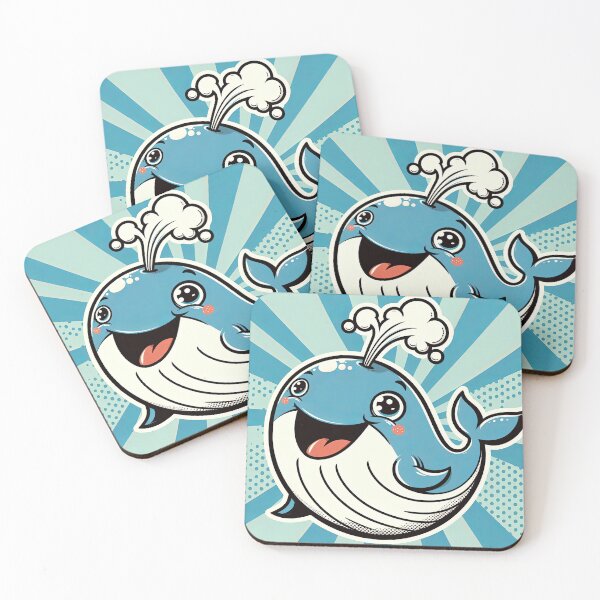 Item preview, Cheerful Whale Pop Art Style designed and sold by artofuniverse.