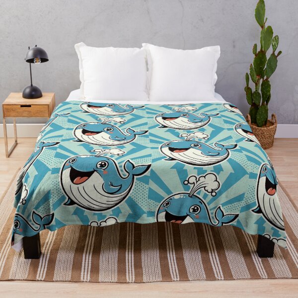 Item preview, Cheerful Whale Pop Art Style designed and sold by artofuniverse.