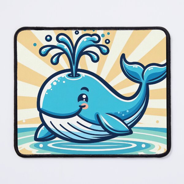 Item preview, Cheerful Whale Pop Art Style designed and sold by artofuniverse.