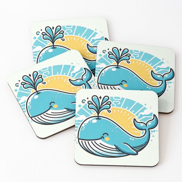 Item preview, Cheerful Whale Pop Art Style designed and sold by artofuniverse.