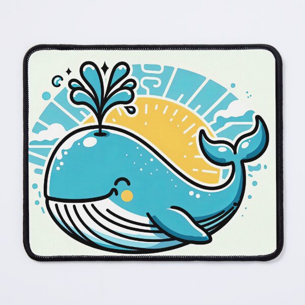 Item preview, Cheerful Whale Pop Art Style designed and sold by artofuniverse.