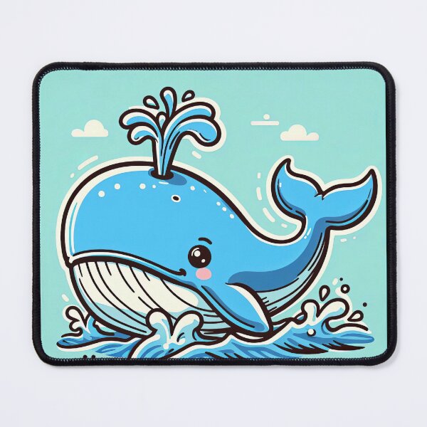 Item preview, Cheerful Whale Pop Art Style designed and sold by artofuniverse.