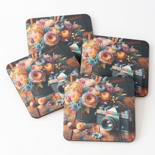 Item preview, camera with flowers designed and sold by editattire.