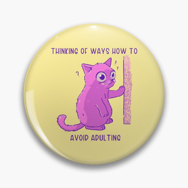 Item preview, Thinking of Ways How To Avoid Adulting Cat designed and sold by LenasScribbles.