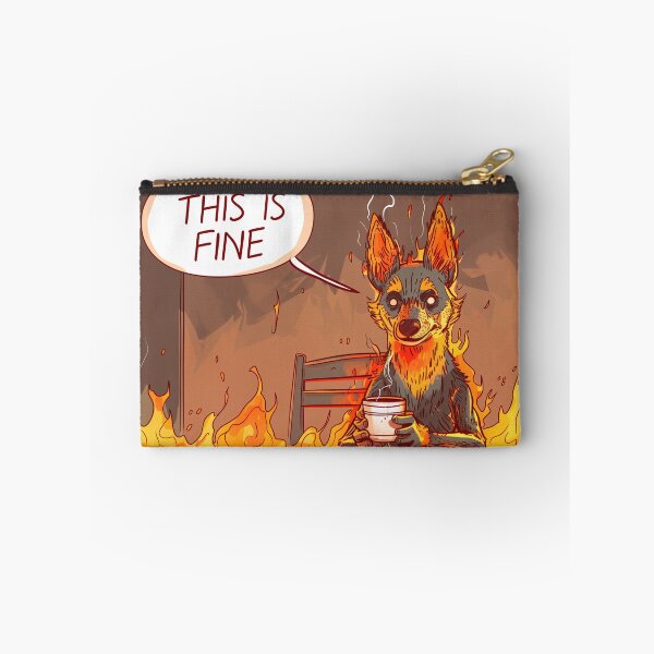 Item preview, “THIS IS FINE” - dog meme revamp designed and sold by Swayzdesigns.