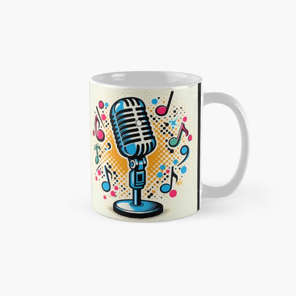 Item preview, Microphone Pop Art Style designed and sold by artofuniverse.
