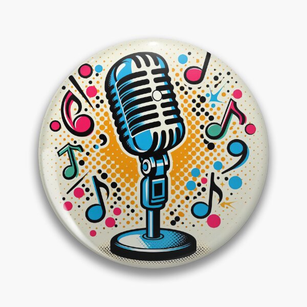Item preview, Microphone Pop Art Style designed and sold by artofuniverse.