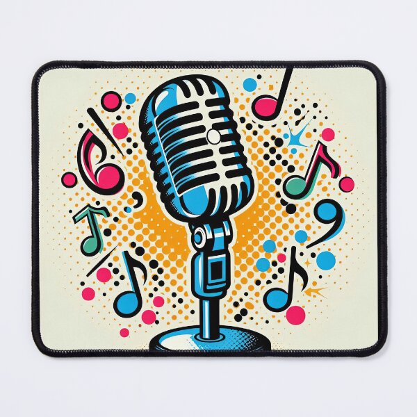 Item preview, Microphone Pop Art Style designed and sold by artofuniverse.