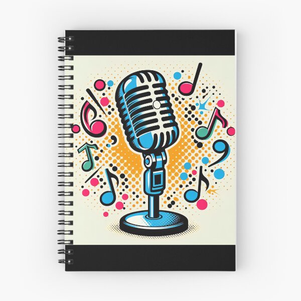 Aperçu de l'œuvre Microphone style Pop Art créée et vendue par artofuniverse.