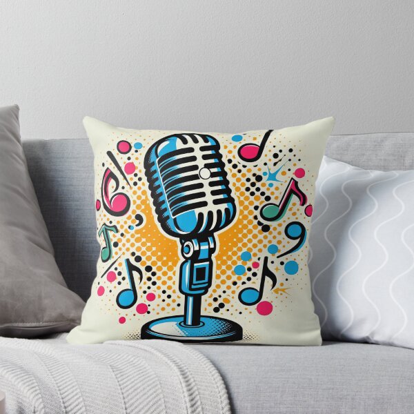 Item preview, Microphone Pop Art Style designed and sold by artofuniverse.