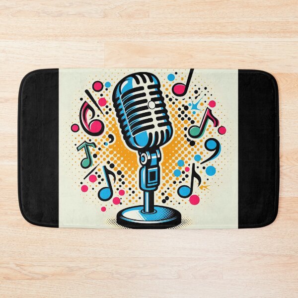 Item preview, Microphone Pop Art Style designed and sold by artofuniverse.