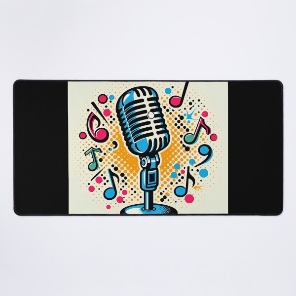Item preview, Microphone Pop Art Style designed and sold by artofuniverse.