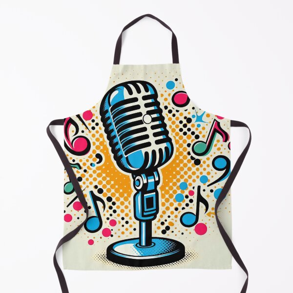Item preview, Microphone Pop Art Style designed and sold by artofuniverse.