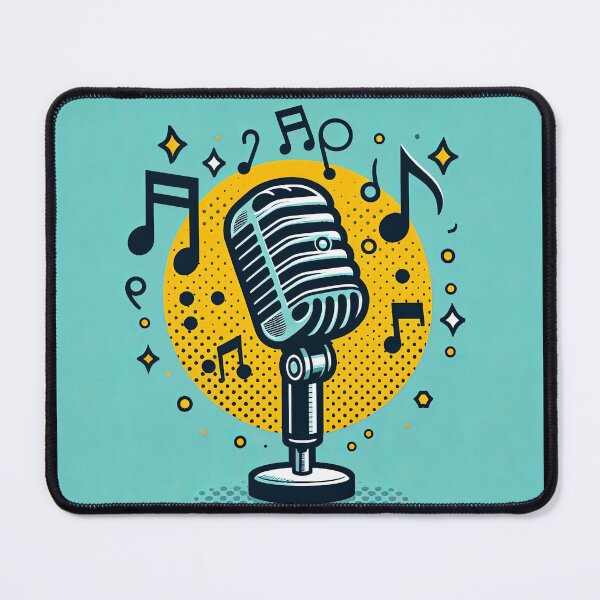 Item preview, Microphone Pop Art Style designed and sold by artofuniverse.
