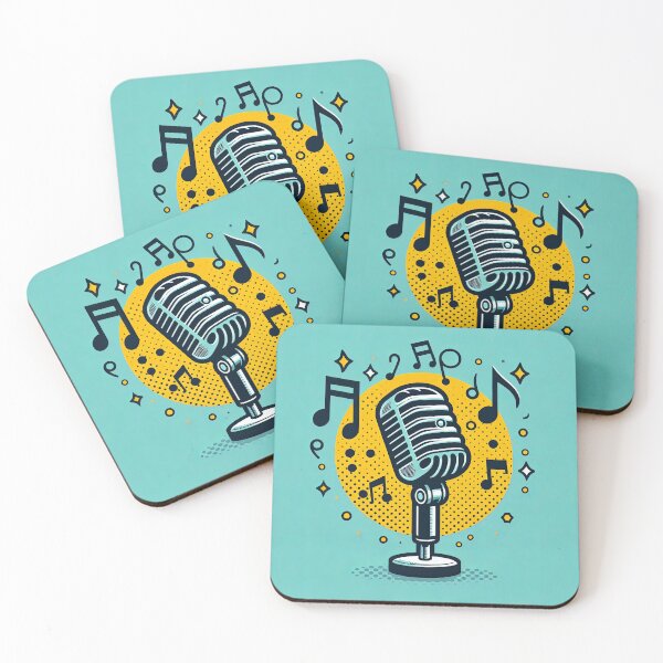 Item preview, Microphone Pop Art Style designed and sold by artofuniverse.