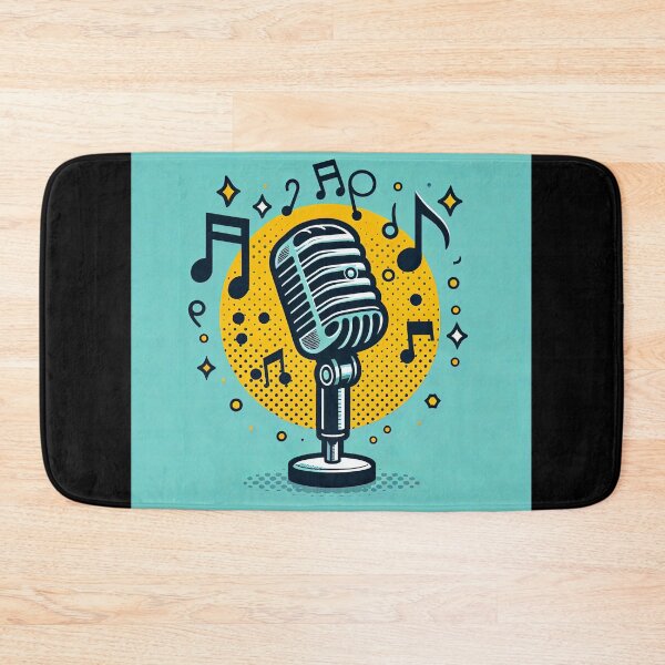 Item preview, Microphone Pop Art Style designed and sold by artofuniverse.