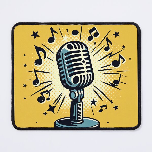 Item preview, Microphone Pop Art Style designed and sold by artofuniverse.