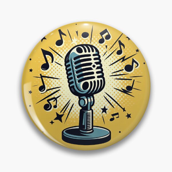 Item preview, Microphone Pop Art Style designed and sold by artofuniverse.