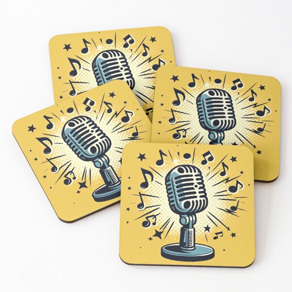 Item preview, Microphone Pop Art Style designed and sold by artofuniverse.