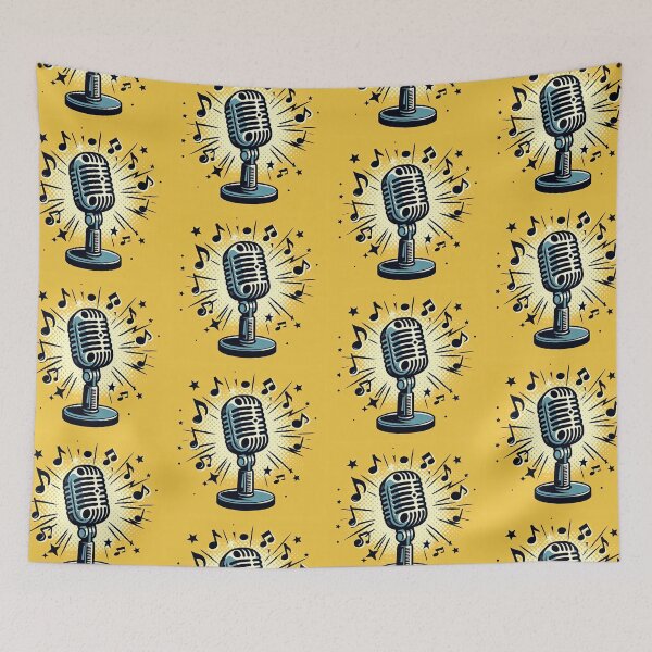 Item preview, Microphone Pop Art Style designed and sold by artofuniverse.