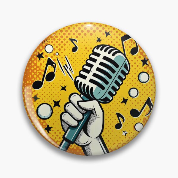 Item preview, Microphone Pop Art Style designed and sold by artofuniverse.