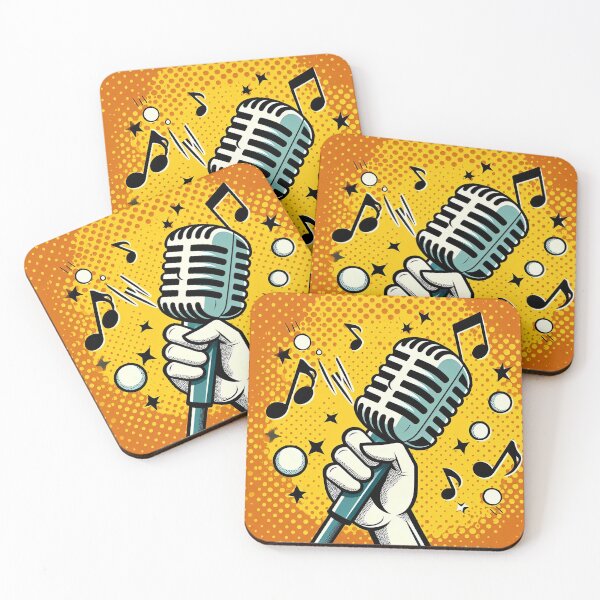 Item preview, Microphone Pop Art Style designed and sold by artofuniverse.