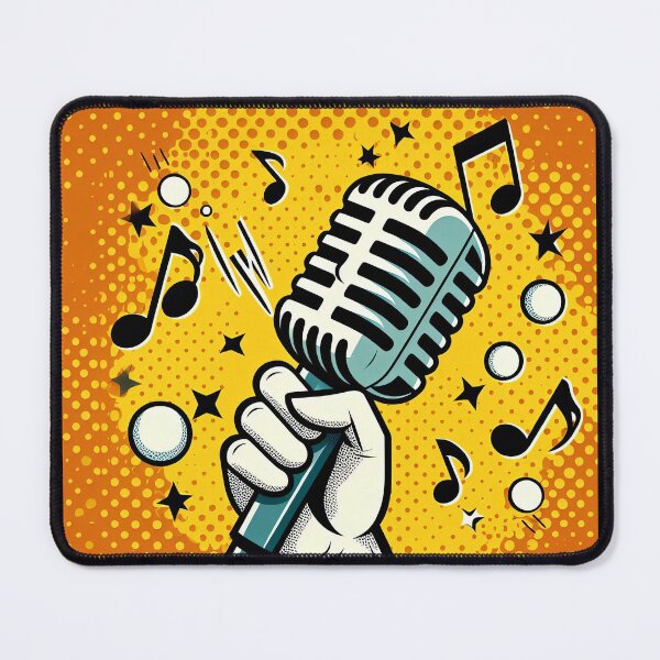 Item preview, Microphone Pop Art Style designed and sold by artofuniverse.