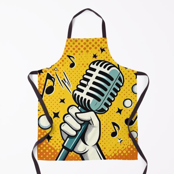 Item preview, Microphone Pop Art Style designed and sold by artofuniverse.
