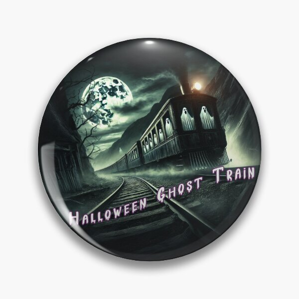 Item preview, Vintage Halloween Ghost Train - Retro travel poster in minimal style designed and sold by pod24.
