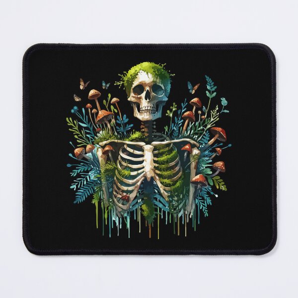 Item preview, Watercolor Botany Skeleton Mushroom Garden designed and sold by TomFrontierArt.