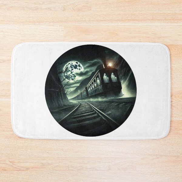 Item preview, Vintage Halloween Ghost Train - Retro travel poster in minimal style designed and sold by pod24.