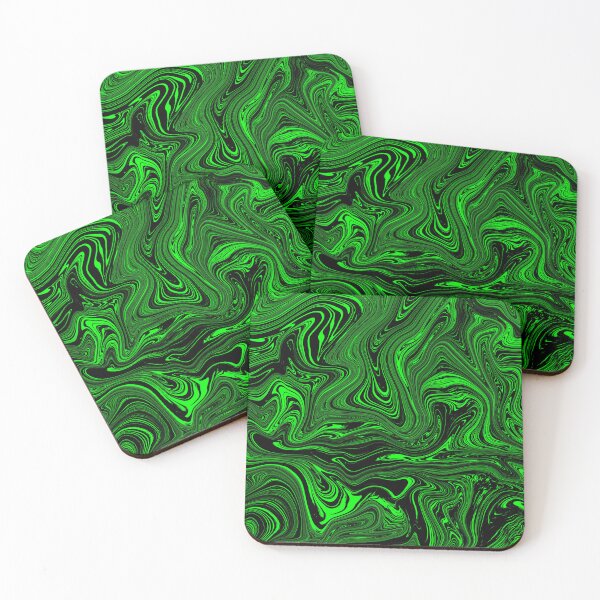 Item preview, Green and Black Fluid Swirls designed and sold by KaSaPo.