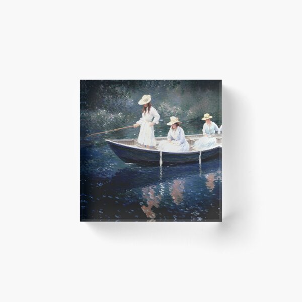Aperçu de l'œuvre Dans le bateau norvégien à Giverny - Une escapade tranquille créée et vendue par artdesignsnow.