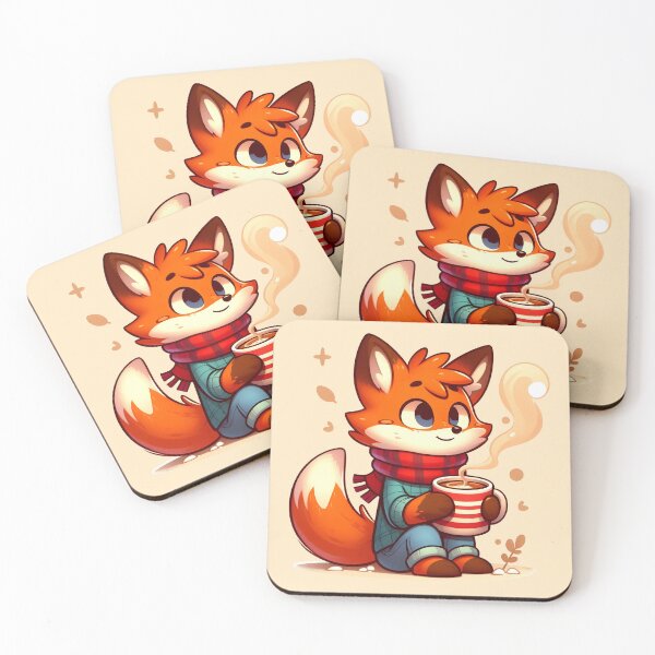 Item preview, Fox and his coffee designed and sold by Aleksandar Kostjuk.
