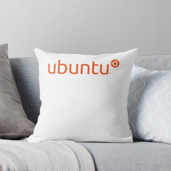 Aperçu de l'œuvre T-shirt officiel avec logo orange-blanc d'Ubuntu créée et vendue par Rainwater Merch.