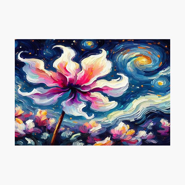 Item preview, Cyclamen in the style of van Gogh: A masterpiece of nature in bright colors and lively brushstrokes designed and sold by FotoworldEdel.