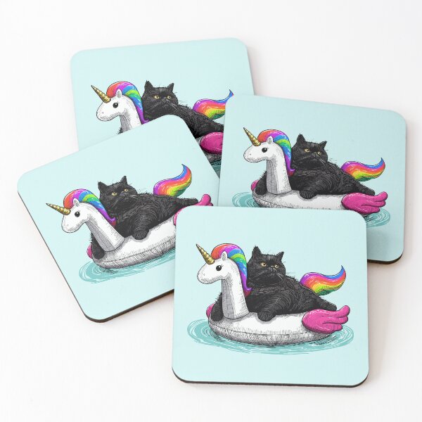 Item preview, Chonky Rainbow Cat Unicorn designed and sold by KilkennyCat Art.