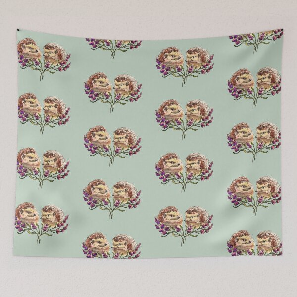 Item preview, Hedgehogs Hiding in the Lavender designed and sold by Inky Paige.
