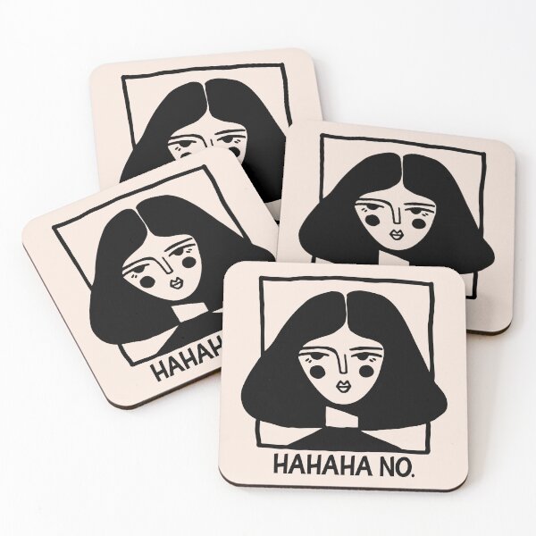 Item preview, Funny girl Ha ha ha no, Fun art, Sarcasm designed and sold by KristinityArt.