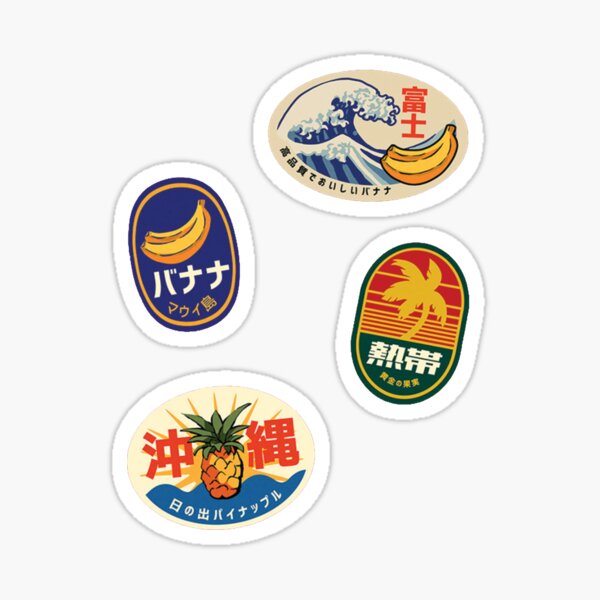 Item preview, vintage Japanese fruit stickers designed and sold by spooknik.