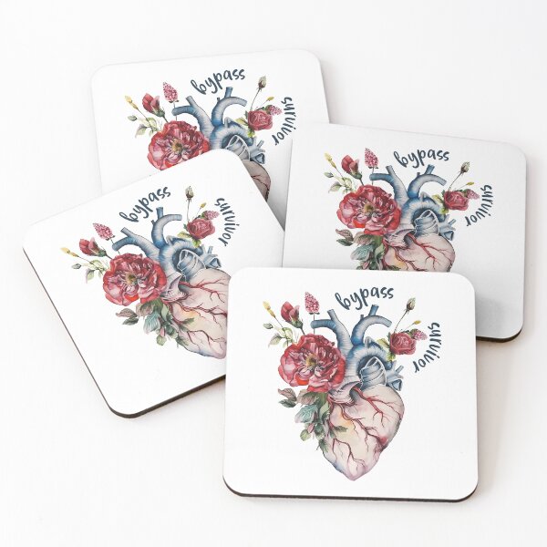 Item preview, Bypass survivor -  floral anatomy heart designed and sold by EmeraldeaArt.