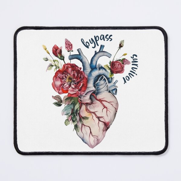 Item preview, Bypass survivor - floral anatomy heart designed and sold by EmeraldeaArt.