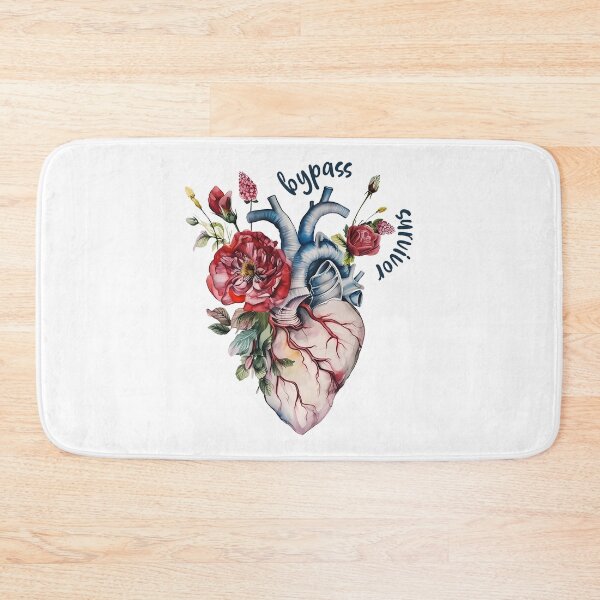 Item preview, Bypass survivor -  floral anatomy heart designed and sold by EmeraldeaArt.