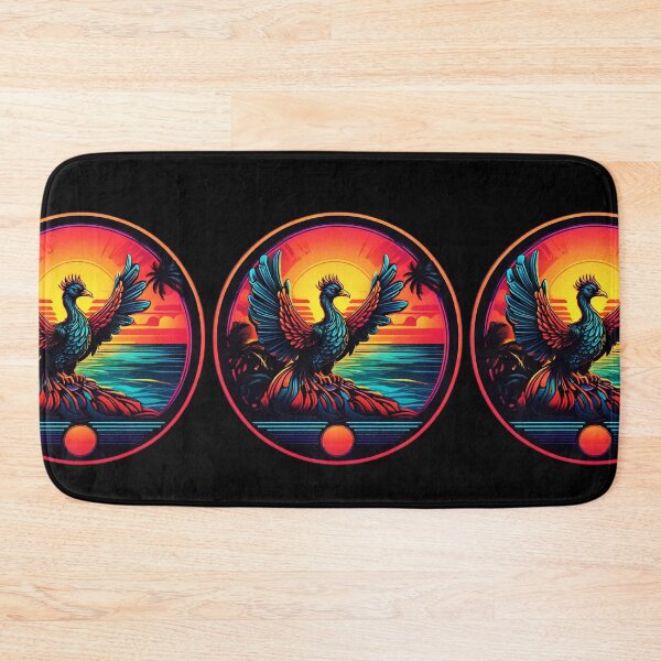 Item preview, Retro Phoenix By the Ocean at Sunset with Palm Tree designed and sold by NautiChic.