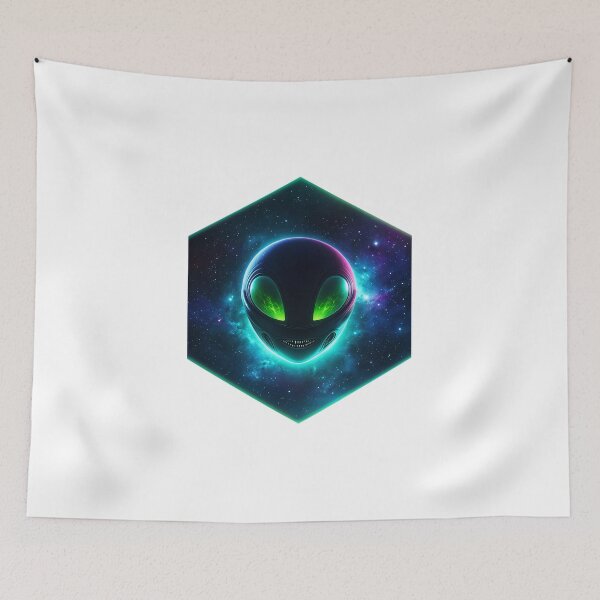 Item preview, Alien and UFO in Space designed and sold by AbsoluteA.