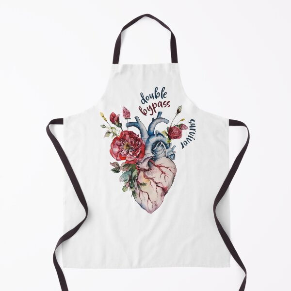 Item preview, Double Bypass survivor - floral anatomy heart designed and sold by EmeraldeaArt.