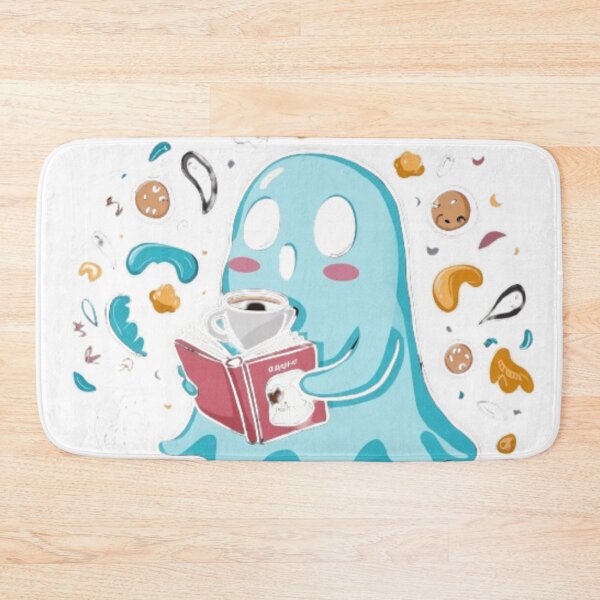 Item preview, Adorable Ghost Sipping Coffee and Reading Book designed and sold by XquisiteFashion.